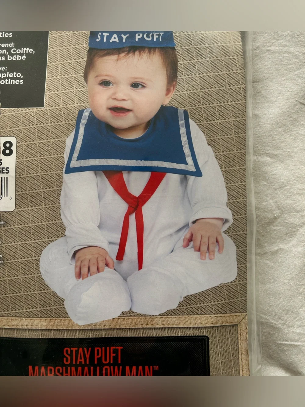 NWT Ghostbusters Stay Puft Marshmallow Man baby romper costume - Picture 7 of 16